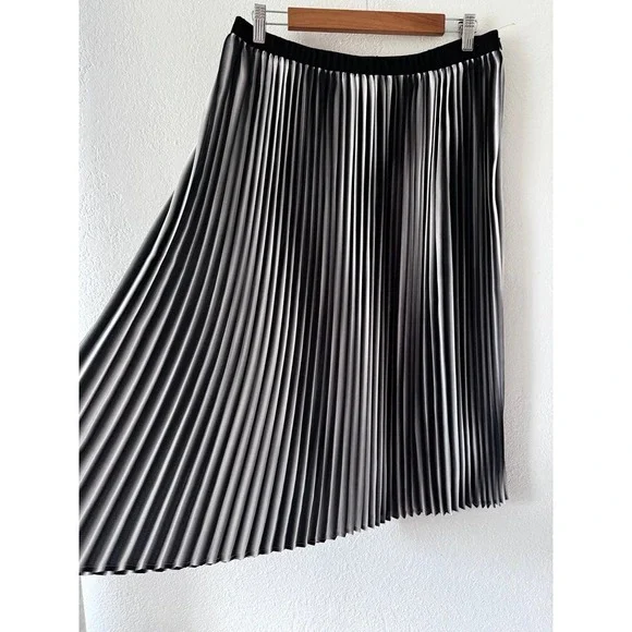 Eileen fisher Recycled Polyester A-Line Pleated Midi Skirt size S